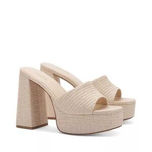 Larroude RAFFIA Platform Heels Size 8 BRAND NEW IN BOX